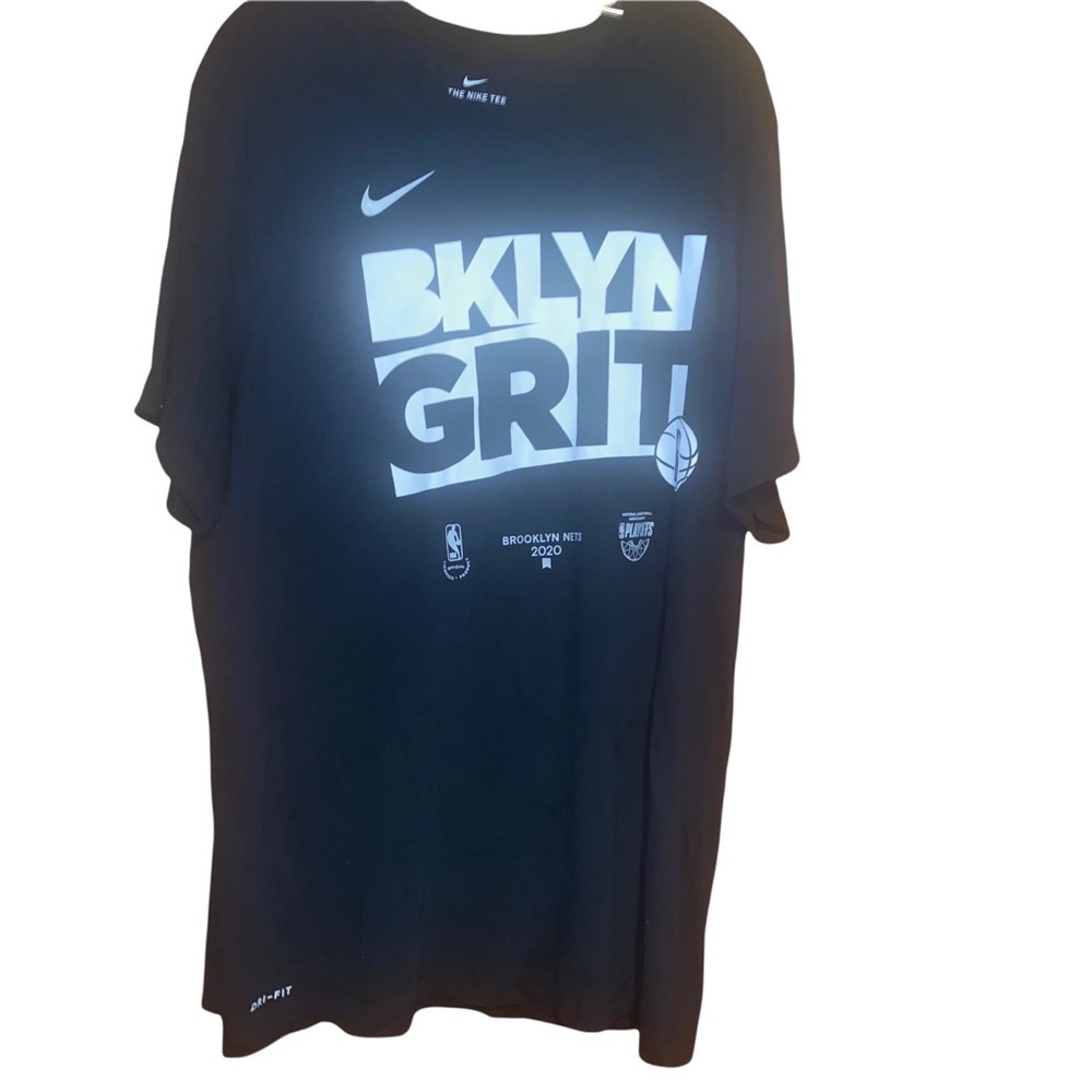 Nike NBA Brooklyn Nets Team Black Dri-Fit T-Shirt Size XXL grit